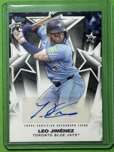 Leo Jimenez 2025 Topps Series 1 Baseball Stars Auto #BSA-LEO RC Blue Jays - Picture 1 of 2