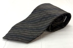 Joseph & Feiss International 100% Silk Men's Necktie Silver Black Stripes - Picture 1 of 11