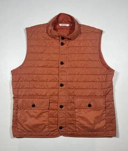 Peter Millar Vest Mens 2XL Orange Greenwich Quilted Warm Water Resistant Outdoor - Picture 1 of 7