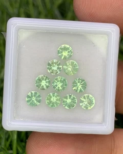 Natural Rare Kornerupine 2.40 Carat 4x4 MM Round Shape Faceted Gem 10 Piece Lot - Picture 1 of 5