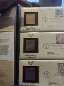 Golden Replicas Of US Stamps 34 Stamps In 1986 & 75 Stamps In 1980’s. TOTAL 109 - Picture 1 of 9