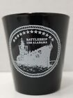 Battleship Uss Alabama Shot Glass 2 1/4" Tall Black "Mighty A" Bb-60 Ww2