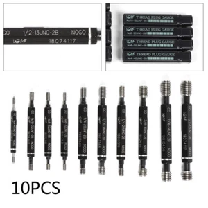 10 Pcs UNC/UNF Thread Plug Gage Gauge Set Double End Go And No Go H28 SKD11 - Picture 1 of 18