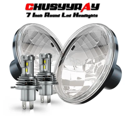 Par de faros redondos LED de 7" para Dodge Dart 1964-1976 sellado H4 Foto 1 de 4