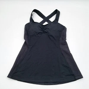 Lululemon Tanktop Damen 6 schwarz Core Kicker Stretch Fitnessstudio integrierter BH Pullover - Bild 1 von 9