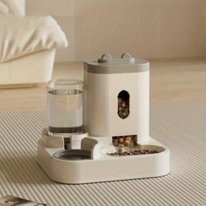 Automatic Feeder Dog Cat Food Bowl With Water Fountain Large Capacity Pet Food - Picture 1 of 27