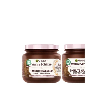 2x340ml Garnier Wahre Schätze sanfte Hafermilch 1-Miunte Haarkur Maske - Bild 1 von 1
