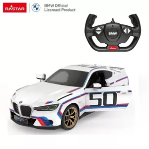 Rastar BMW 3.0 CSL Kids Toy Car with Remote Control 92800 1:14 Scale RC - White - Picture 1 of 1