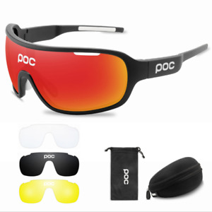 4 Stück POC Sonnenbrille Polarisiert Fahrradbrille Sportbrille Brille 2021 NEUE