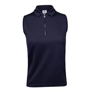 NWT Daily Sports macy Navy Sleeveless 1/4 zip Golf Shirt Ladies XS S L XL XXL - Picture 1 of 8