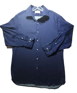 Hickey Freeman Long Sleeve Classic Fit Shirt Blue Mens Size 16.5-33 - Picture 1 of 13