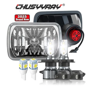Pair 7x6" LED Headlights Hi-Lo Beam For GMC C1500 C2500 C3500 1979-1986 - Picture 1 of 24
