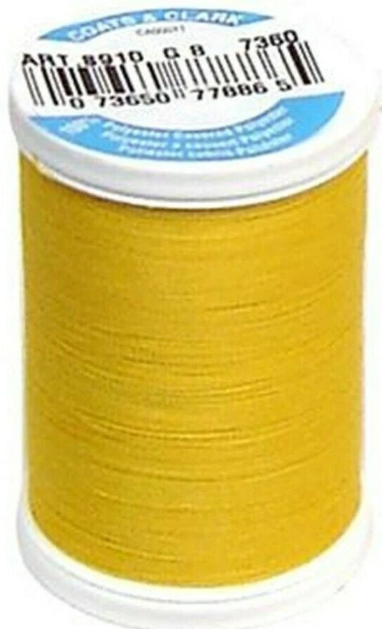 Coats & Clark ~ Dual Duty All Purpose Thread, 250 yd ~ (S910-7360 - Spark Gold) - Image 1 of 1