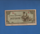 VINTAGE CURRENCY FROM JAPAN MILITARY HALF RUPEE