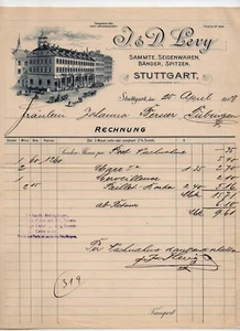 Documento Judío Judaica Alemania 1908 compañía de seda familia Levy. muy escaso. - Imagen 1 de 1