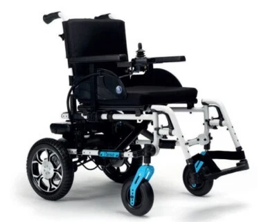 VERMEIREN Elektrorollstuhl Verso klappbar Motorblock abnehmbar Akku Lithium-Ionen wendig