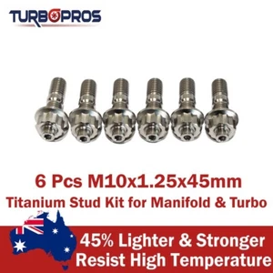 Kit de 6 pernos de titanio M10x1,25x45 mm para colector y turbo - Imagen 1 de 4
