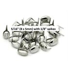 Pkg of Silver OVAL Metal Spike Tack Studs 5/16" (8 x 5mm) Leather Crafts (19032)