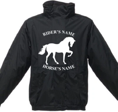 REGATTA PROFESSIONAL PERSONALISIERTE WASSERDICHTE JACKE PFERDER REITER DRESSURHALTERUNG WEIHNACHTSMANTEL