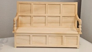 1:12th Scale Dolls House, Furniture, Bench, Miniatures QFRN986 - Picture 1 of 2