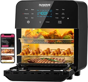 Brio 15.5Qt Air Fryer Rotisserie Oven, X-Large Family Size, Powerful 1800W, 4 Ra - Picture 1 of 10