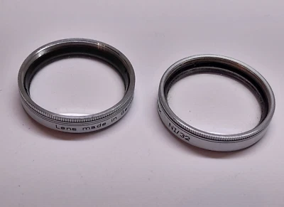 EARLY SET OF 2 32MM KODAK SCREW IN N1, N2 CLOSE UP FILTERS, MADE IN GERMANY - Image 1 of 4