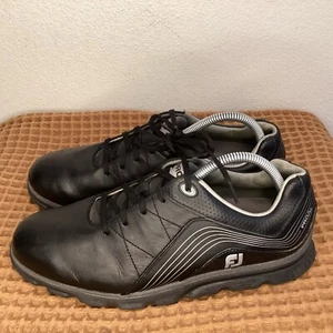 FootJoy Mens Size 9 W Pro/SL Black Leather Low Top Spikeless Golf Sneakers 53273 - Picture 1 of 8