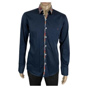 Harsh Vardhan Size M Manga larga para hombre Slim Fit 100% algodón - Imagen 1 de 7