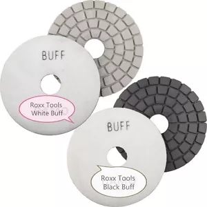 4" Black & White Glazing Final Buff Pad for granite marble bring shiny result - Picture 1 of 4