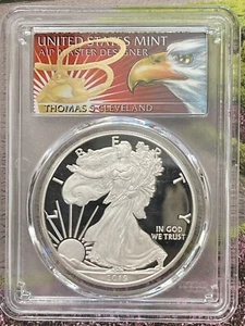 2019 W $1 American Silver Eagle Dollar PCGS MS70 Thomas Cleveland Eagle - Picture 1 of 2