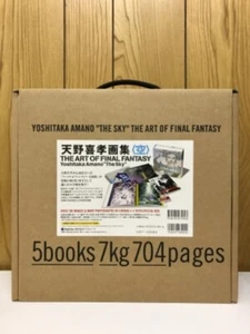 "The Sky" The Art Of Final Fantasy by Yoshitaka Amano Boxed Set 1st ed From JPN - Picture 1 of 14
