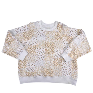 Sudadera American Eagle XL Retro Floral Abstracto Estampado Patchwork Suéter Boho - Imagen 1 de 11
