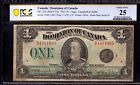 1923 $1 DOMINION OF CANADA NOTE DC-25n KING GEORGE V PCGS B VERY FINE VF 25