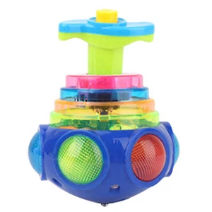 1pcs Flashing Spinning Top Funny LED Shining Music Gyro Kids Gyrator Toys Random - Picture 1 of 10