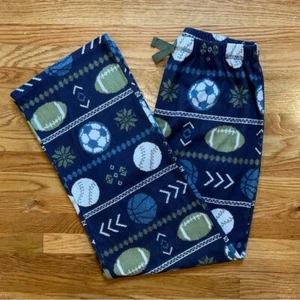 St Eve Wide Leg Fleece Pajama Pants Boys Size 12 Sports Sporty Holiday - Picture 1 of 6