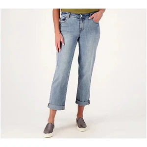 LOGO DE LORI GOLDSTEIN NUEVO $74 Boyfriend Jean Vintage Lavado Talla 24WP - Imagen 1 de 3