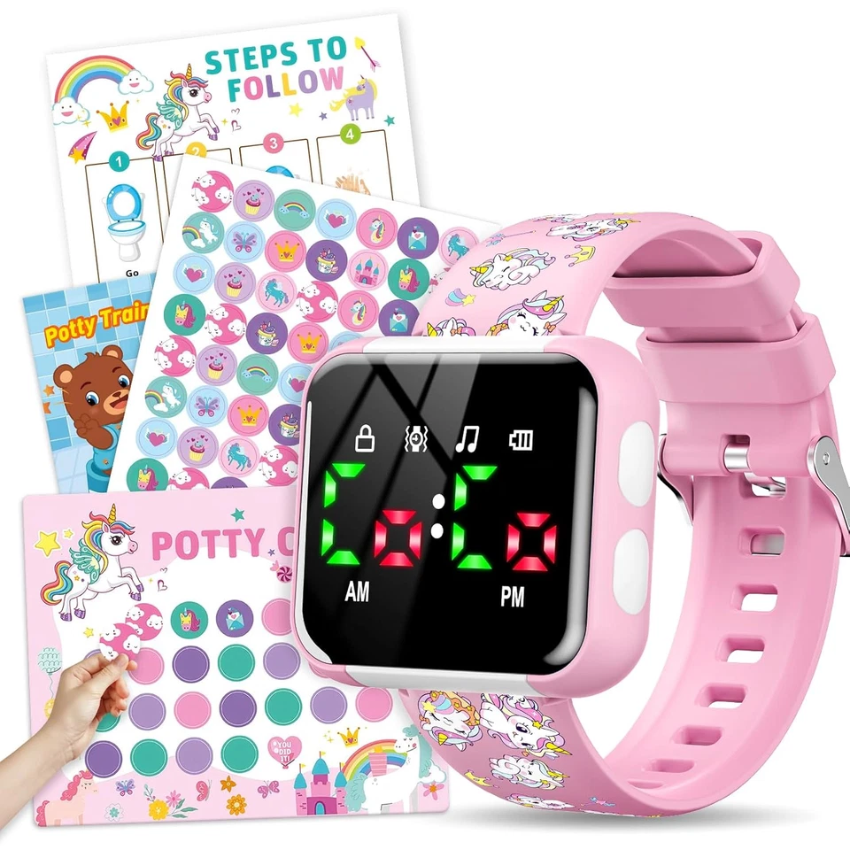 Часы и диаграмма для приучения к горшку для девочек ясельного возраста: часы с регулируемым объемом  - Изображение 1 из 4