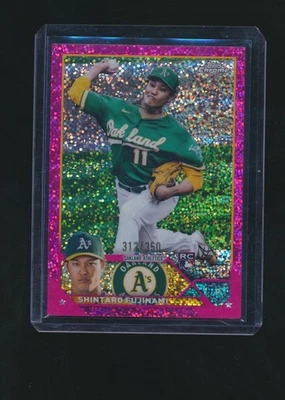 SHINTARO FUJINAMI 2023 TOPPS CHROME FUCHSIA DIAMOND RC REFRACTOR 312/350 #97 - Image 1 of 2