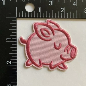 Pig Walking Embroidered Iron On Patch - Picture 1 of 3