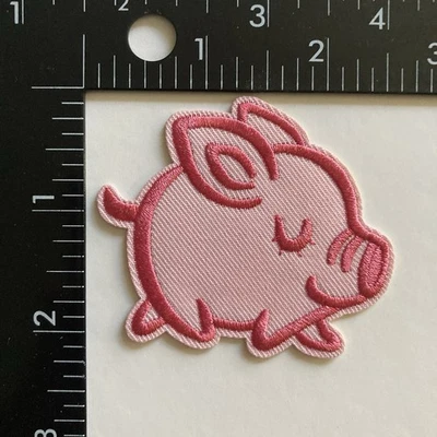 Pig Walking Embroidered Iron On Patch - Image 1 of 3
