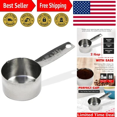 Medidor de café de acero inoxidable, 2 cucharadas, cuchara de precisión de 4 pulgadas para una preparación perfecta Foto 1 de 4