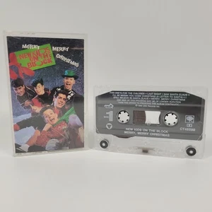 New Kids On The Block Merry Merry Christmas Cassette Tape 1989 NKOTB w/ Lyrics - Picture 1 of 7