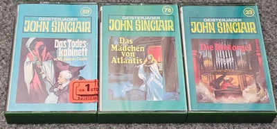 3 MC´s John Sinclair Kassetten Folge 33+78+89 Tonstudio Braun grüne Reihe - Bild 1 von 4