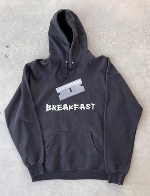 Vintage Razor Blade Hoodie Size Medium Black Y2K Emo Goth 2000s Breakfast - Image 1 of 4