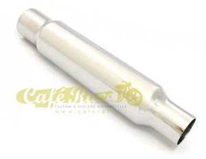 Terminale scarico short moto cromato con staffa 30cm imbocco 38mm universale - Picture 1 of 5