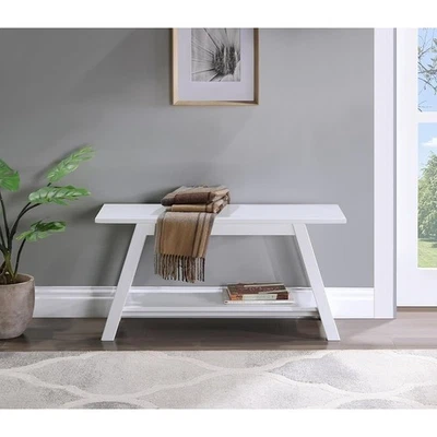 Banco de almacenamiento minimalista de granja estante individual elegante muebles de entrada nuevo Foto 1 de 4