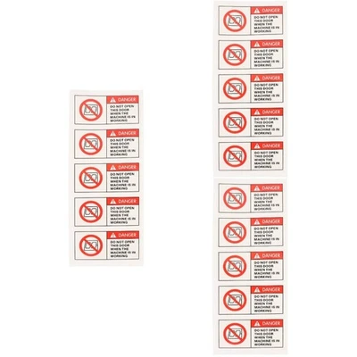  3 Pieces Warning Sticker Do Not Open Danger Machine Working Decal Equipment - Image 1 of 4