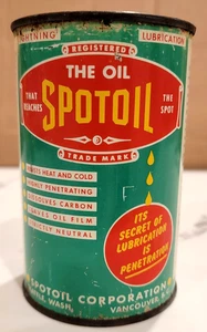 Vintage SPOTOIL 1 pt Öldose " It's SECRET of LUBRICATION is PENETRATION " Pint - Bild 1 von 9