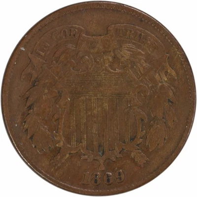 1869 Two Cent Piece VF Uncertified #918 - Image 1 of 2