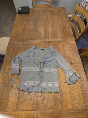 Blusa Piano Plateada 100% Poliéster Talla Mediana Foto 1 de 4